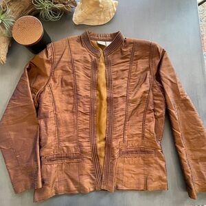 Silk Women's Jacket Iridescent Copper size Large